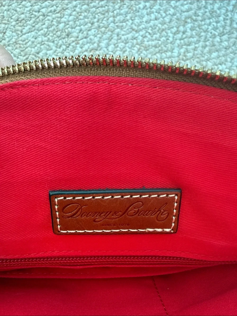 Dooney & Bourke Pebble Leather Ruby Domed Satchel